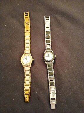 Brighton Brooklyn Round Dial Wristwatches - Black and Rose Gold - As Is